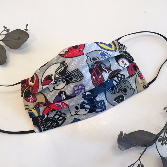 handmade Other - Fabric Face Mask NFL Football Helmets Print